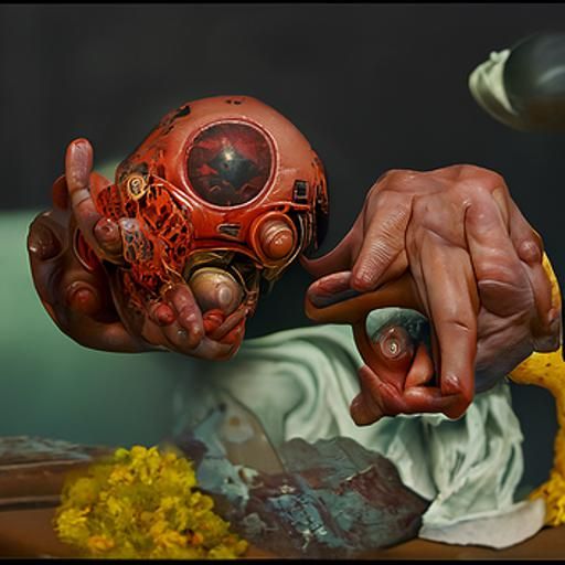 Angry Man in Surreal Photorealism