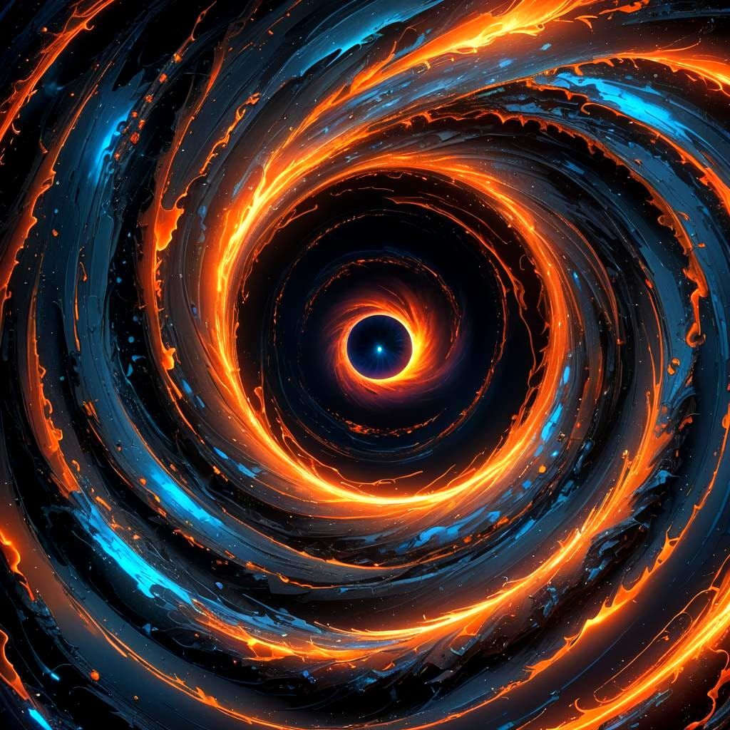 Detailed Matte Painting of a Black Hole