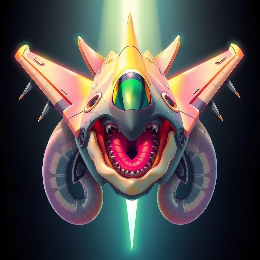 Colossal Slime Fighter Jet: Organic Meets Mechanical