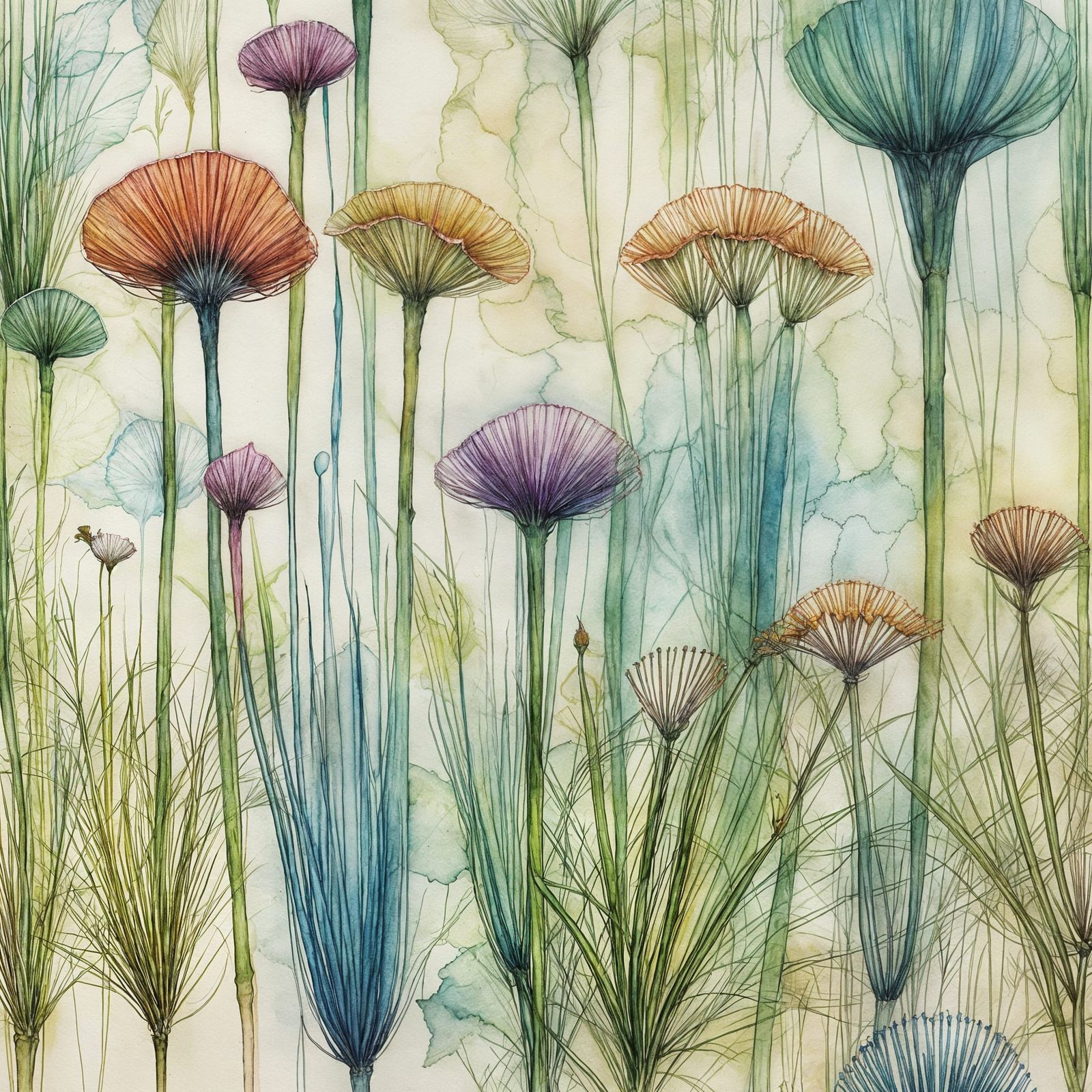 Illustration of Papyrus plant (Creative Upscale)