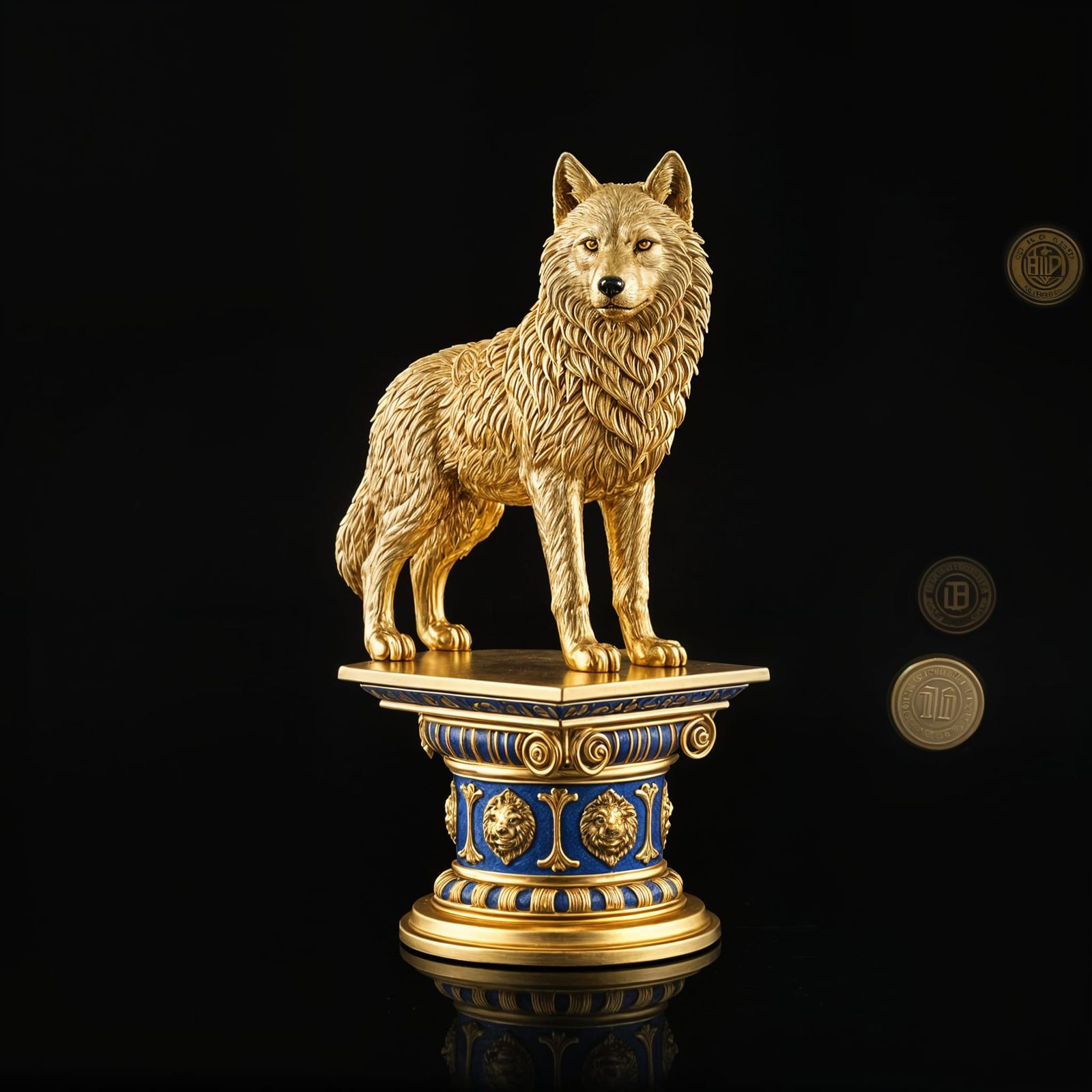 Golden Wolf Trophy Award in Gold