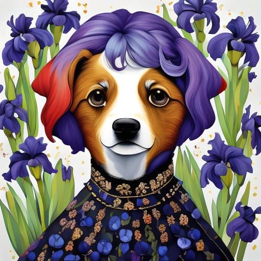 Vibrant Irises in Autumn Bloom