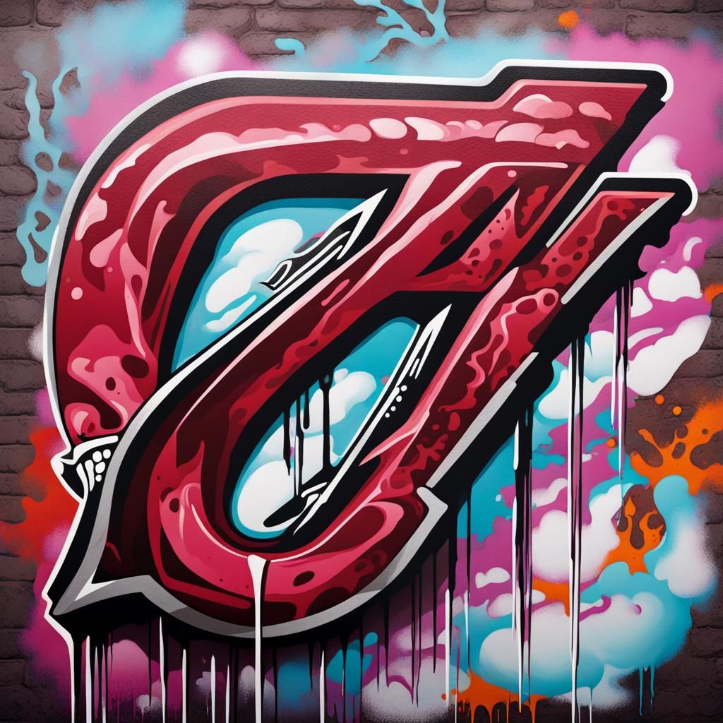 Arizona Diamondbacks Graffiti Art in Polychromatic Style
