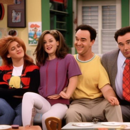 90s Sitcom Scene