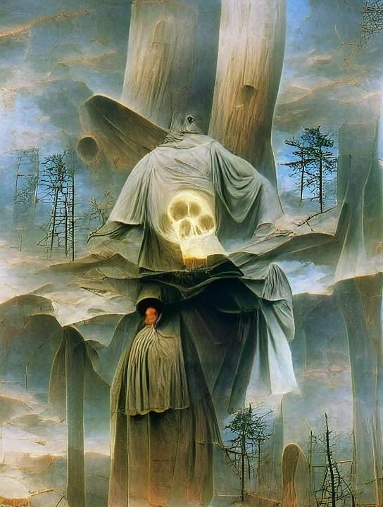 Angel of Death in Romantic Art Style