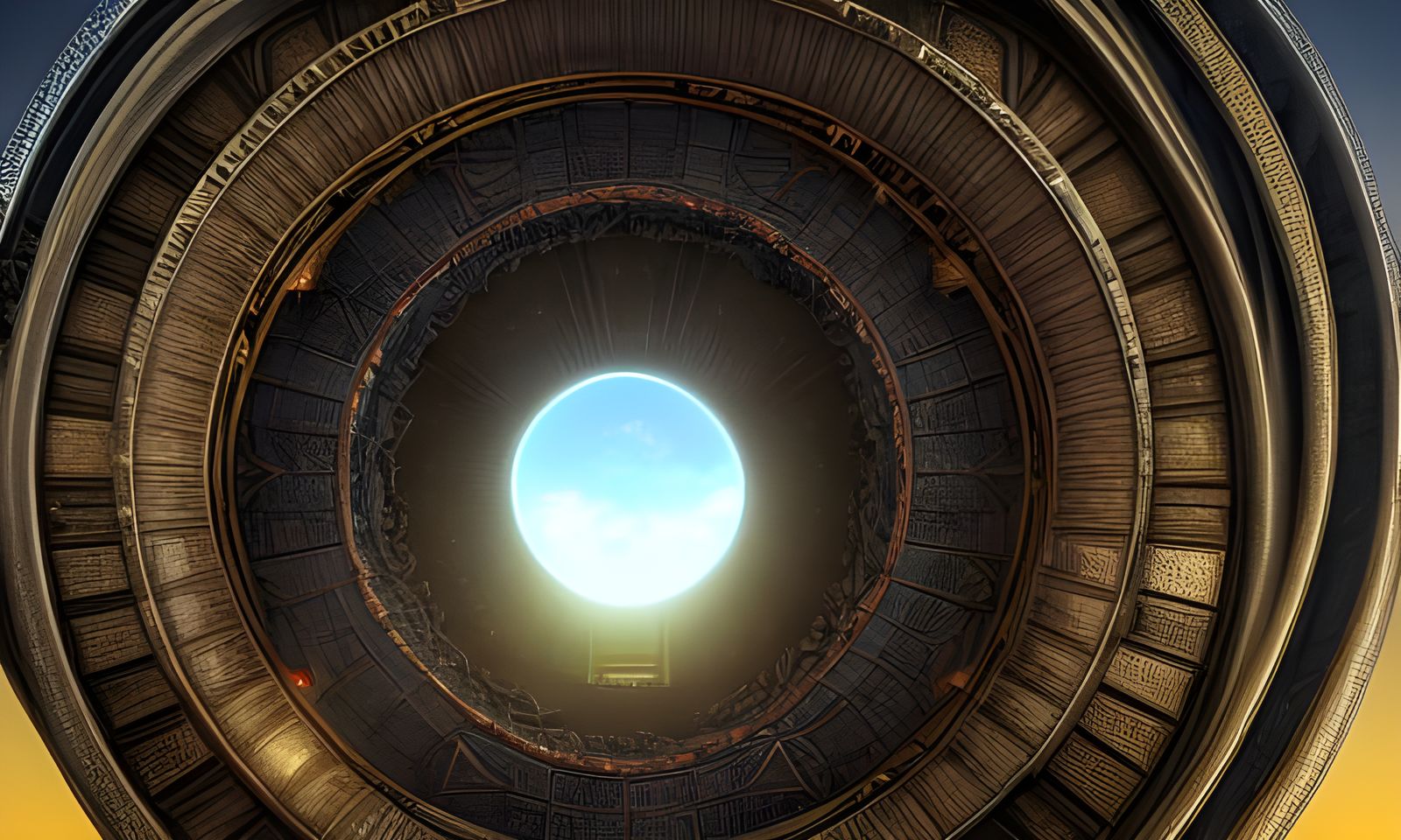 Detailed Stargate Photograph in Digital Art Style