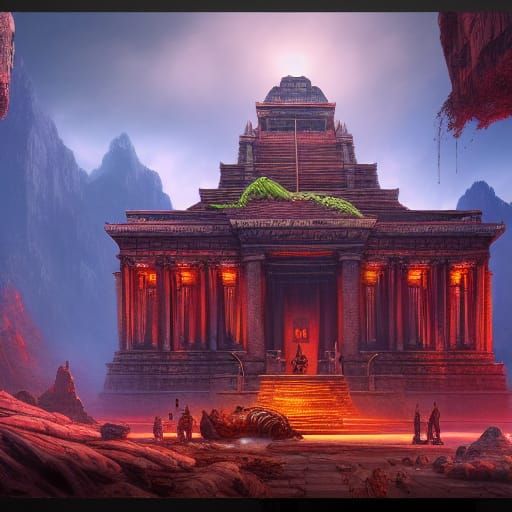 Fantastical Temple of Doom Concept Art