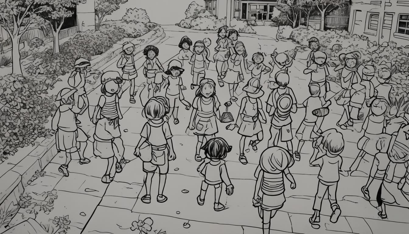 End of Elementary School Summer Coloring Page