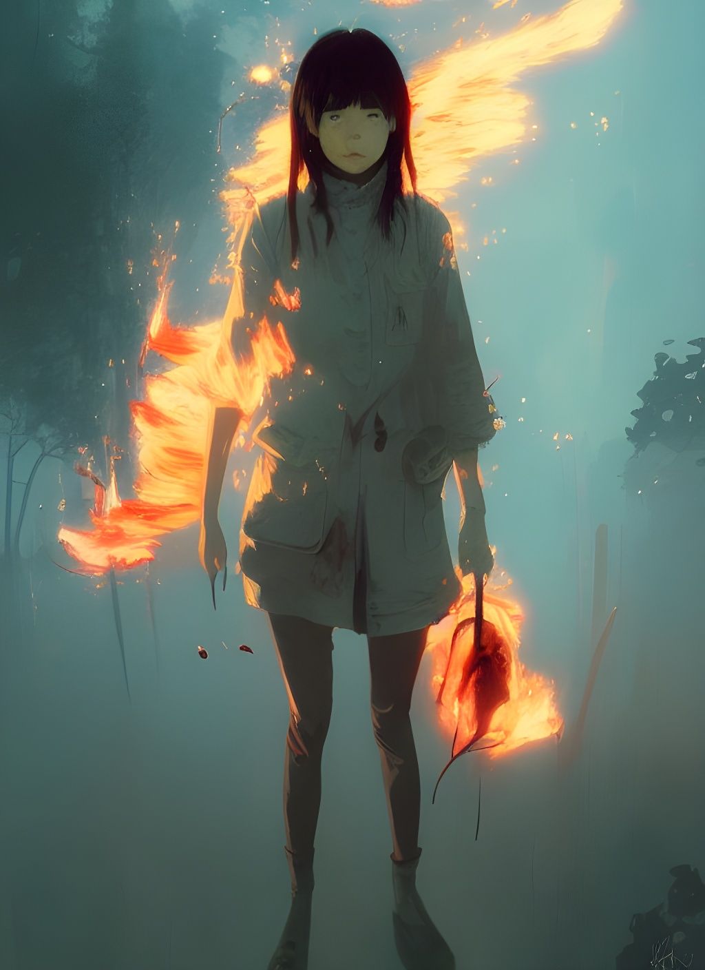 Hellfire Portrait in Animated Style