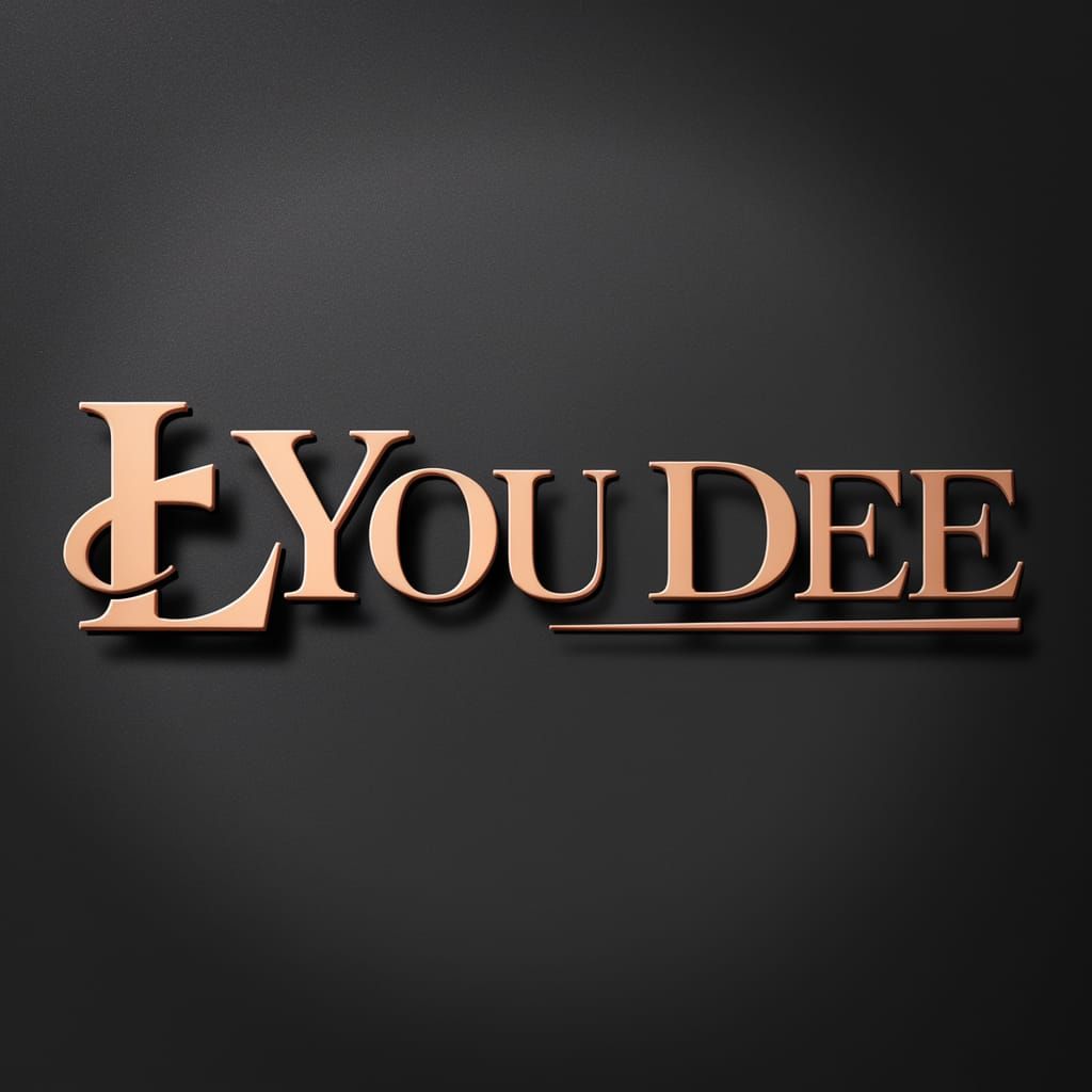 Elegant Text Logo: l you dee