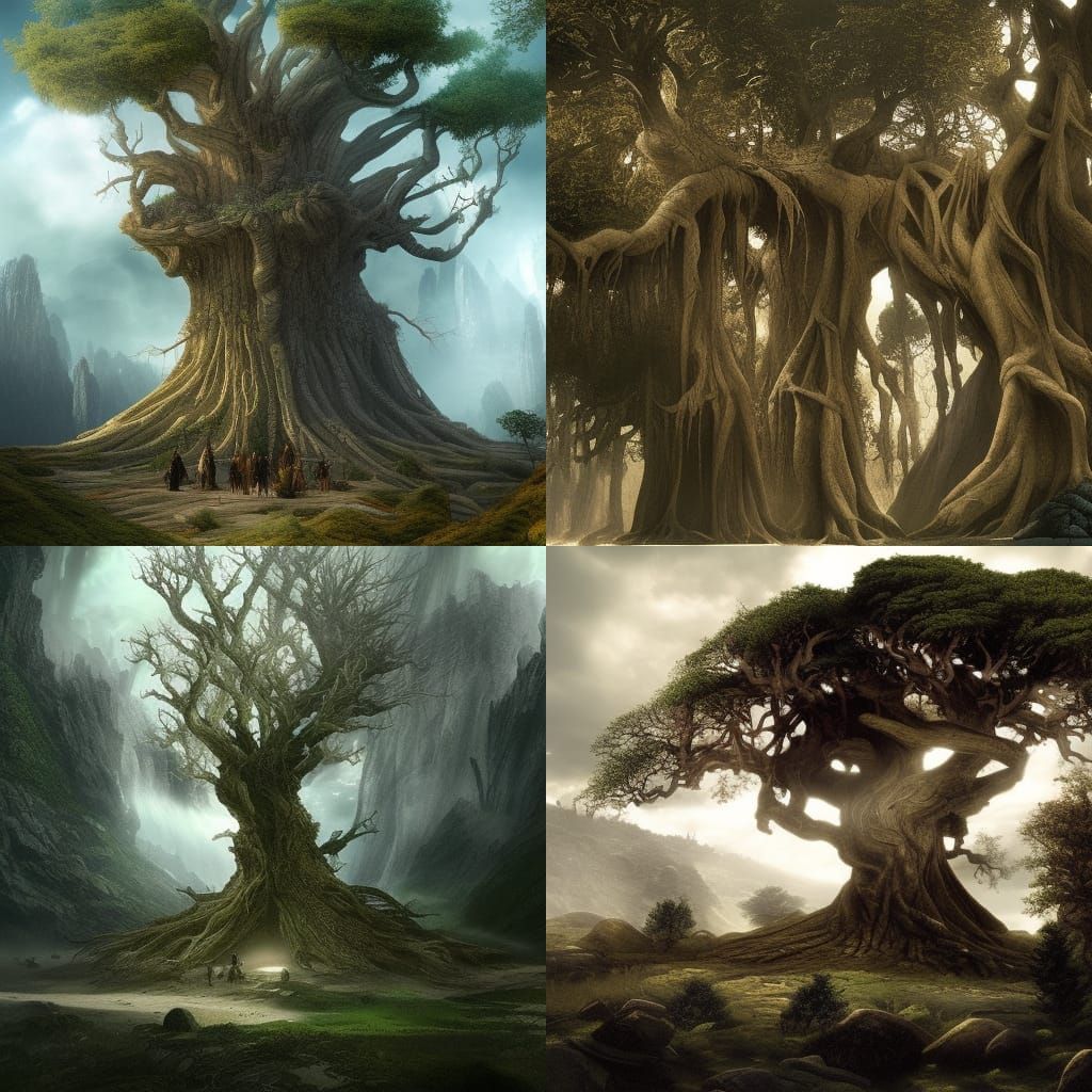 Tree of Life: Dramatic Kabbalistic Digital Painting