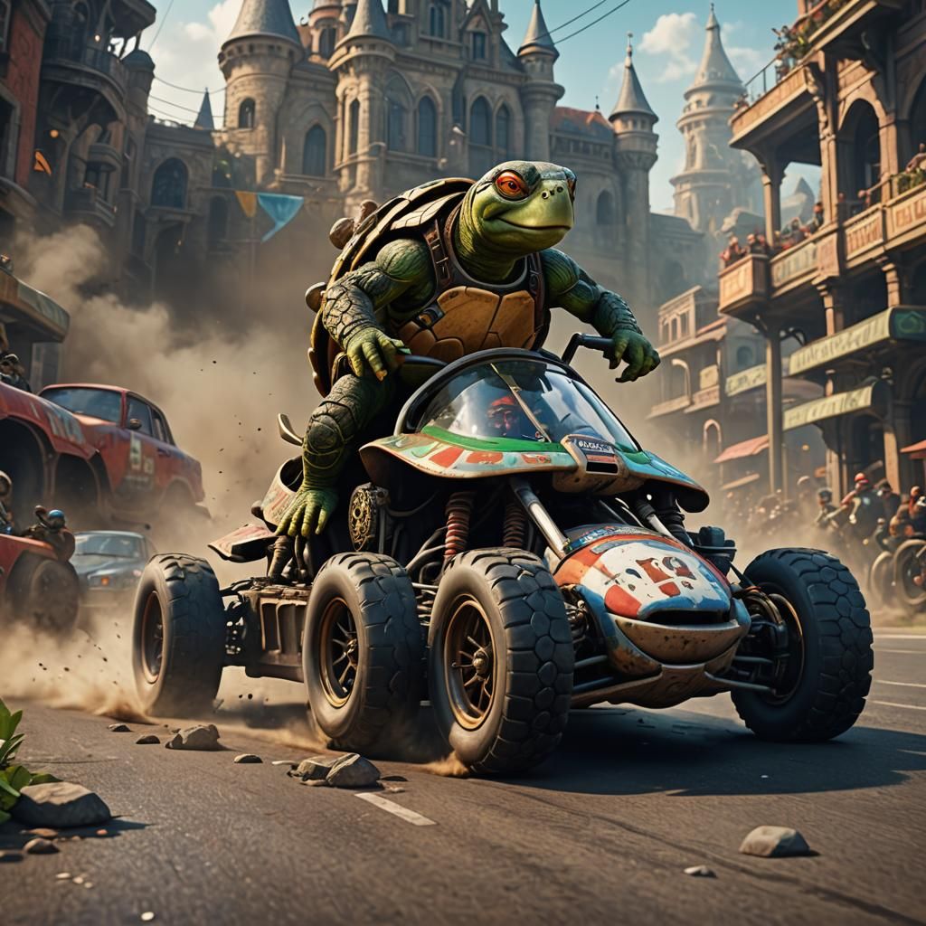 Turtle Racer: Fantastical Art in High Resolution