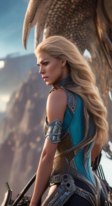 Hyperrealistic Portrait of a Woman in Medieval Market