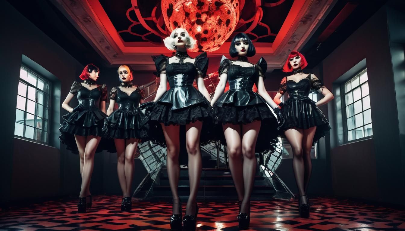 Sadistic AI Girlfriends in Surrealist Bauhaus Setting