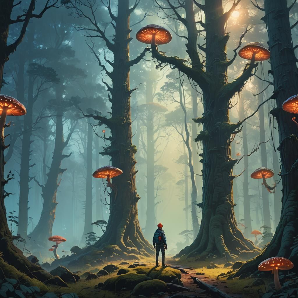 Mystical Forest Adventure in Fantasy Concept Art
