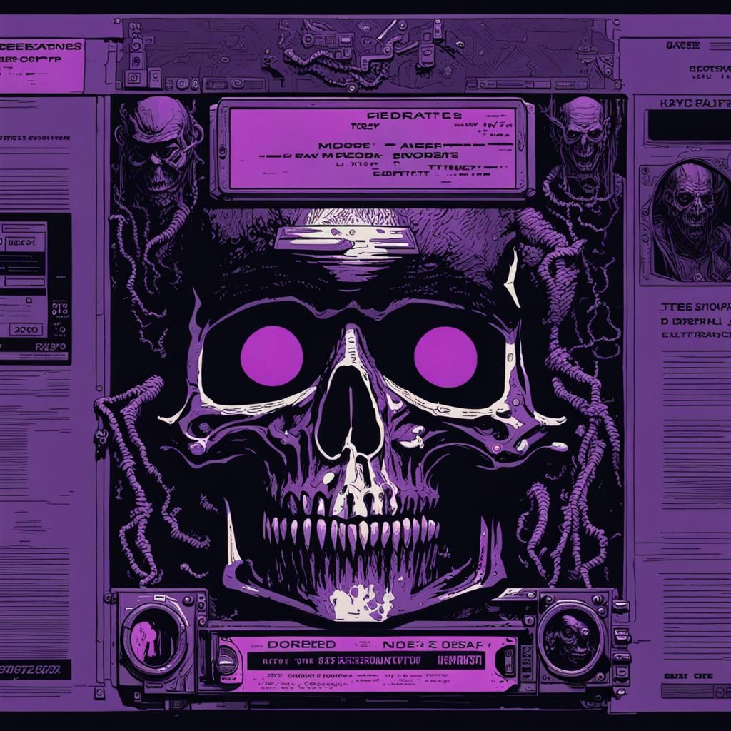 Cyberpunk Horror in VHS Style