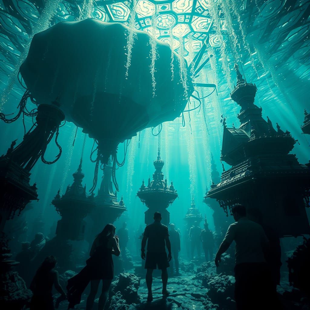 Epic Underwater Society Digital Matte Painting