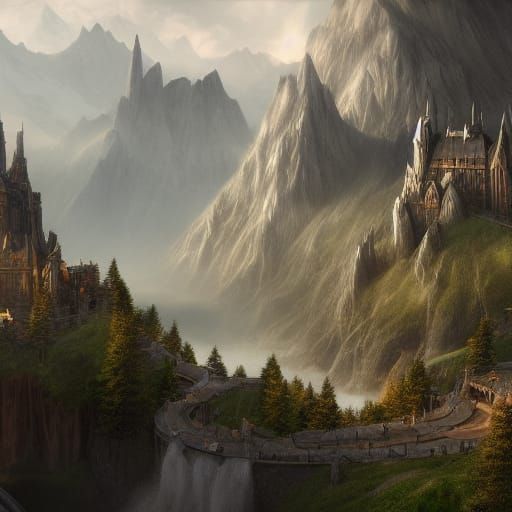 Gandalf Explains the Magic Ring: Detailed Matte Painting