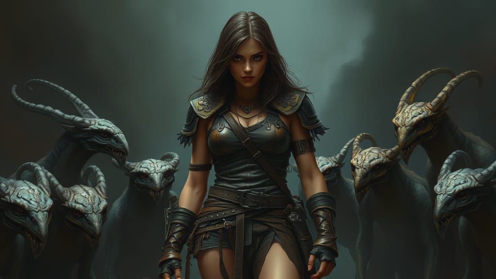 Mystical Warrior Unbroken in Darkened Realm