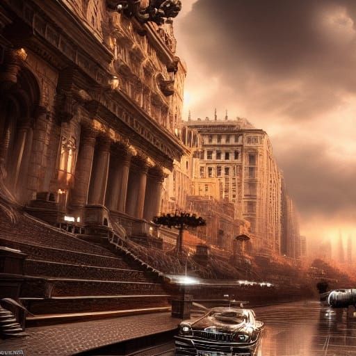 Dramatic Chase Scene in Digital Matte Painting