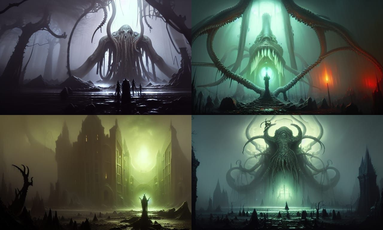 Lovecraftian Great Old Ones: Dark Fantasy Concept Art