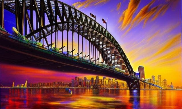 Sydney Harbour Bridge: Surreal Hyperrealistic Masterpiece
