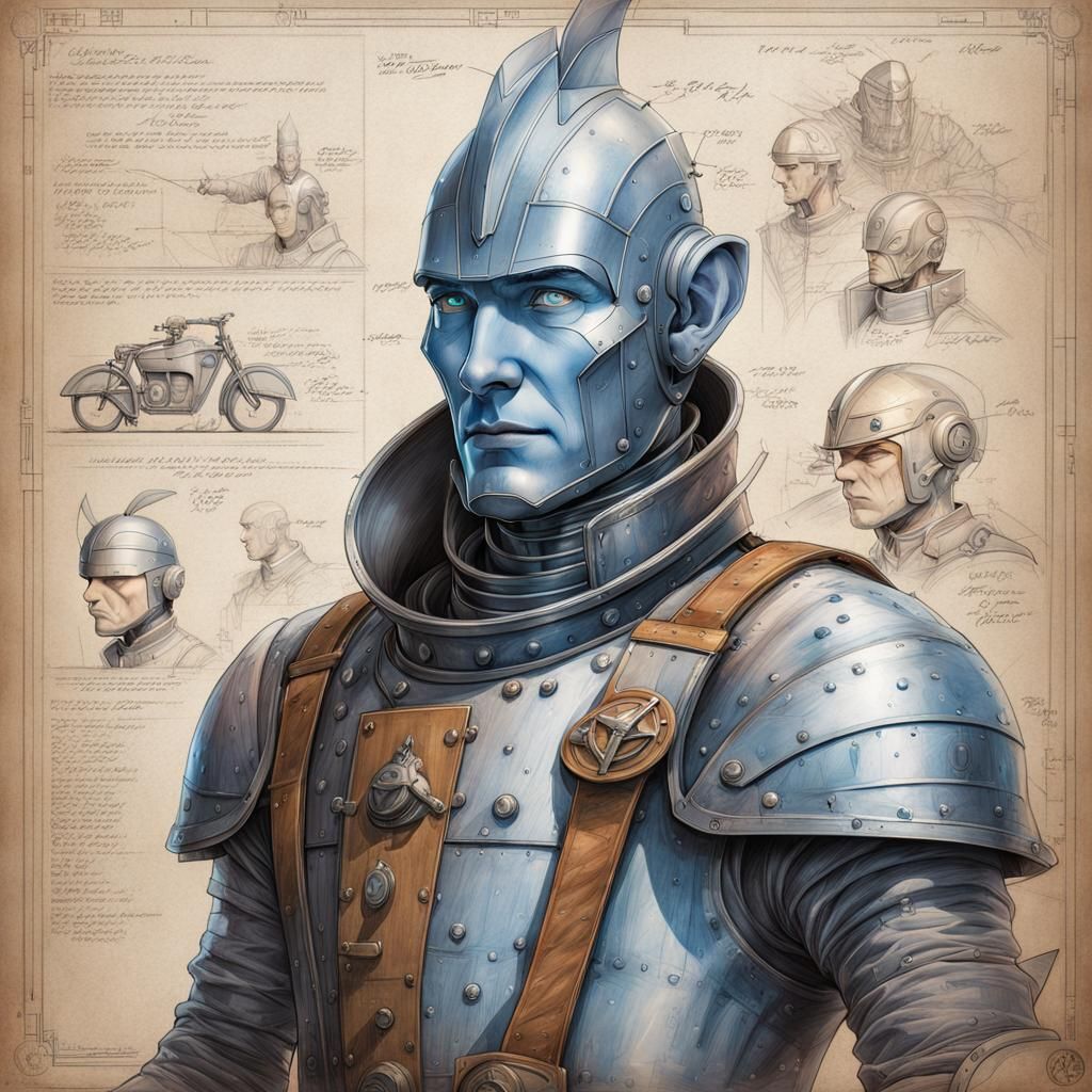 Tin Man Blueprint: Hyperrealistic Graphic Novel Art