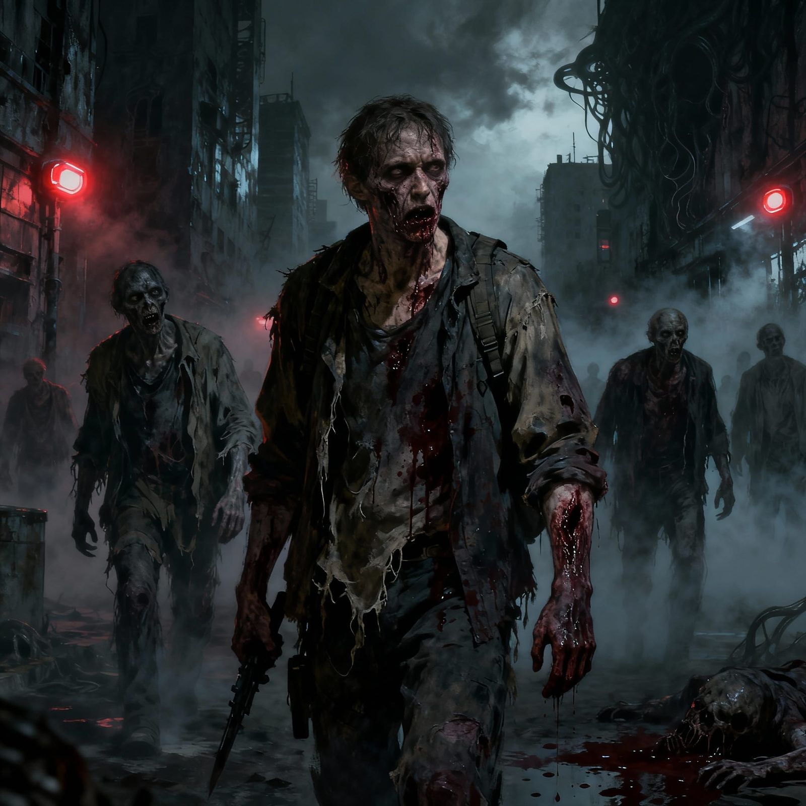 Grotesque Zombie Apocalypse Scene