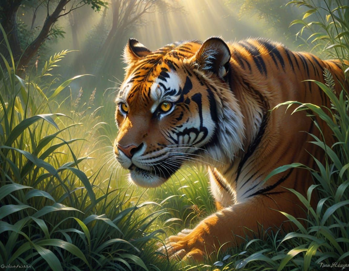 Hidden Tiger in Ethereal Mist