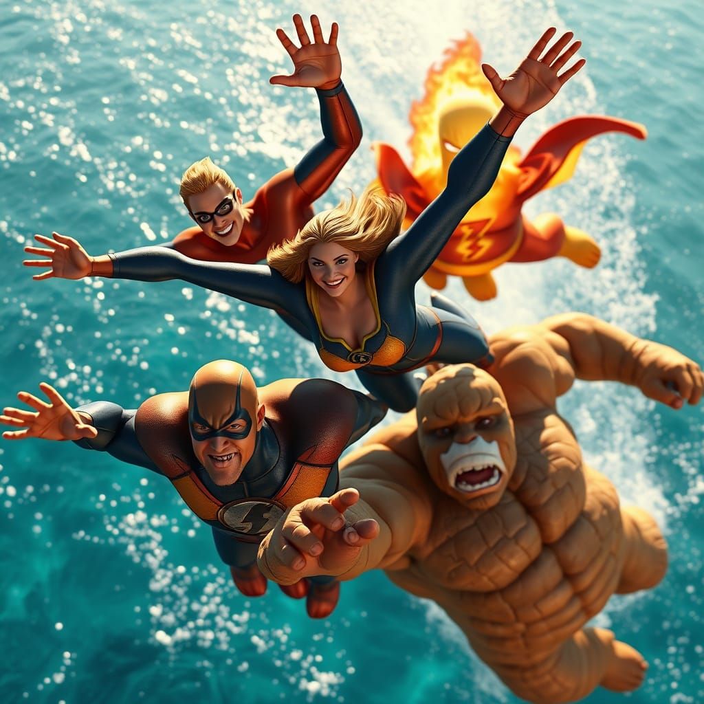 The Fantastic Four in Stunning 3D Digital Art