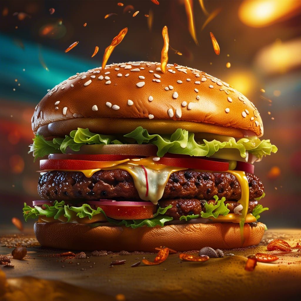 Hyperrealistic Burger King Concept Art