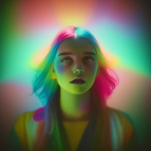 Prismatic Rose, Neon Rainbow, Princess Rainbow Alt Girl