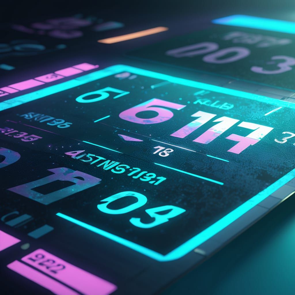 Futuristic Holographic Calendar Shows October 15th Countdown