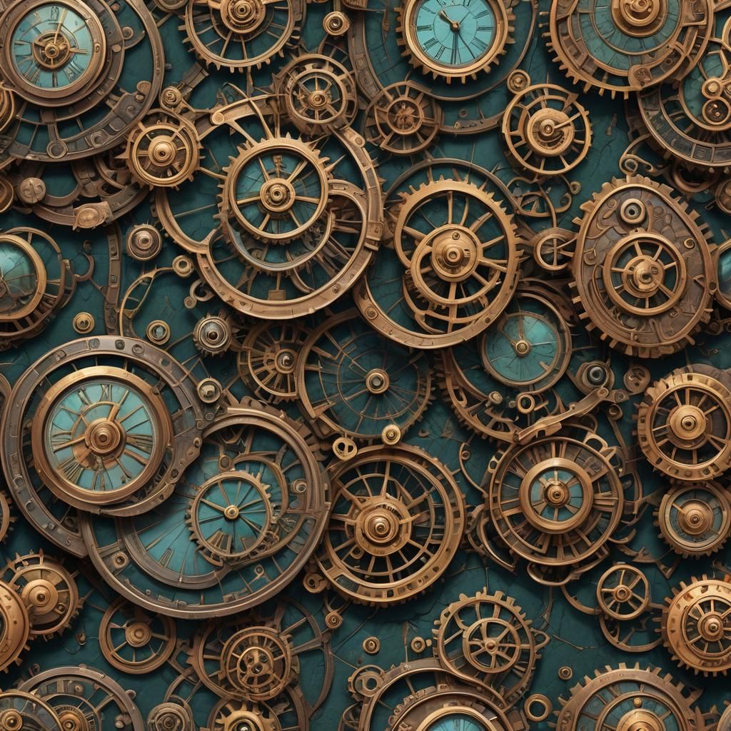 Detailed Steampunk Background in Matte Painting Style