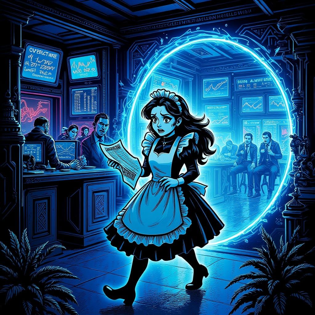 Alice in Wonderland Enters Cyberpunk Stock Exchange
