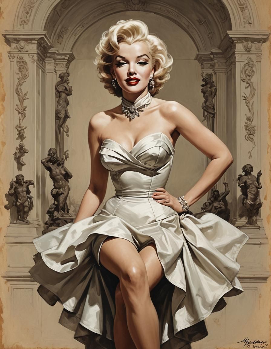 Marilyn Monroe. Minimalist Versailles style
