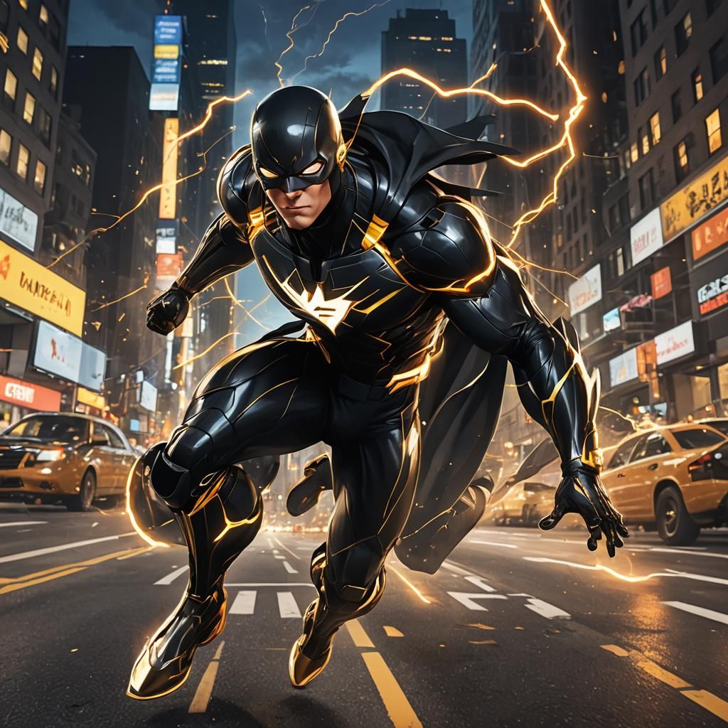 Speedster in New York at Night: 3D Anime Art