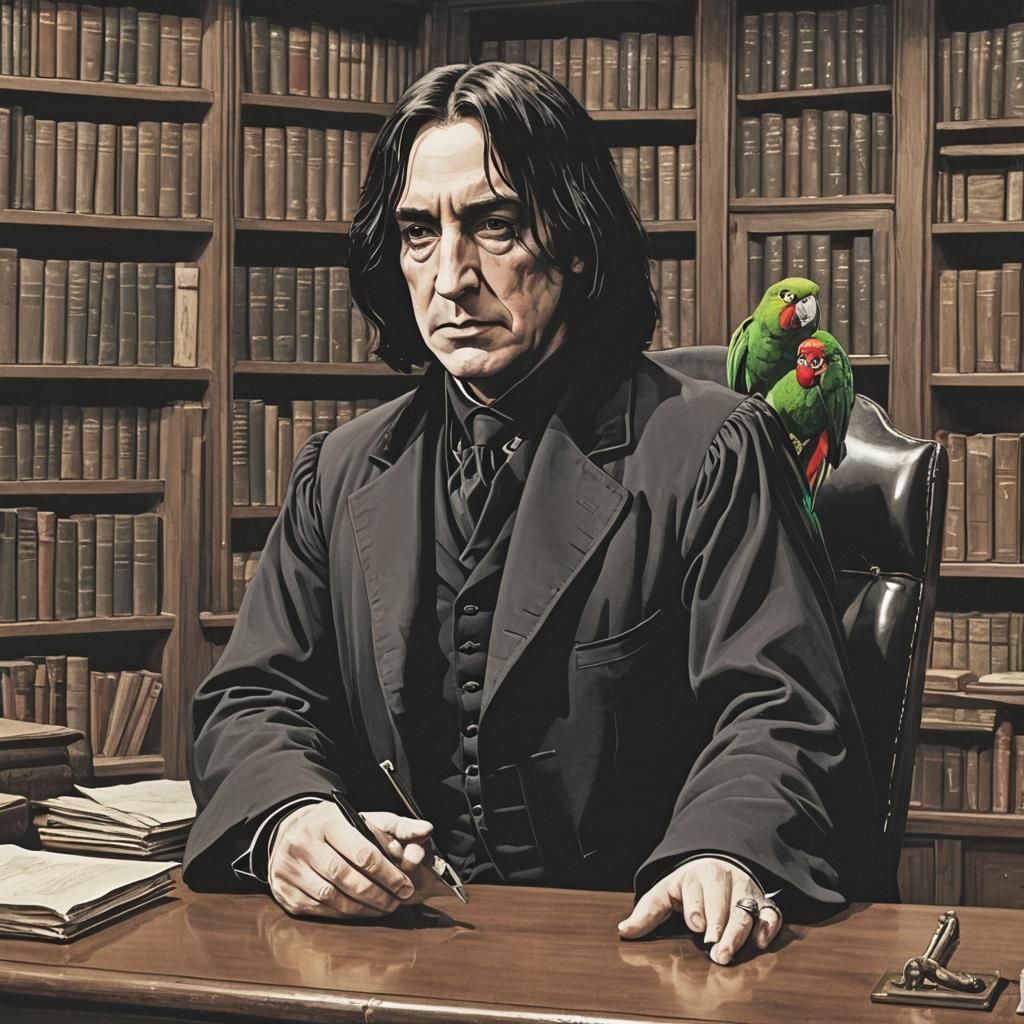 Young Severus Snape in His Office