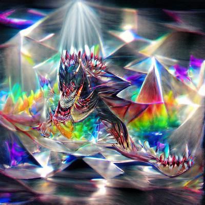 The Prismatic Dragon Roaring: Fantasy Art