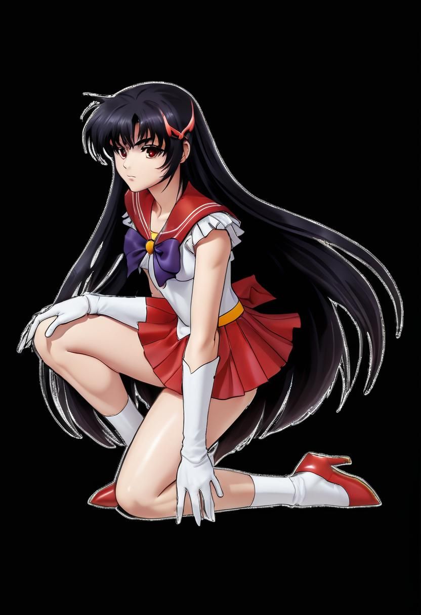 Sailor Mars Anime Art in Takeuchi Style