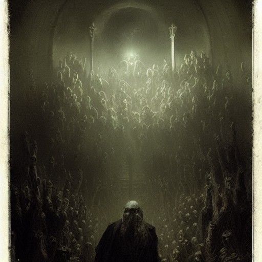 Horrific King Crimson in Gothic Horror Style