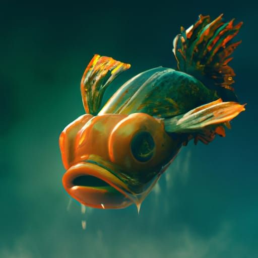 Fantastical Fish in Detailed Matte Painting