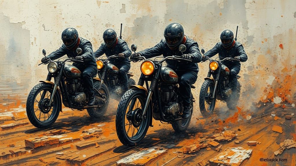 Racing Tricycles in a Smoky, Chaotic Landscape