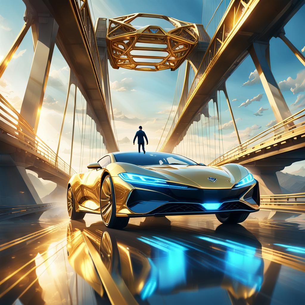 Surreal Telekinesis Hero Speeds Over Diamond Bridge in Golde...