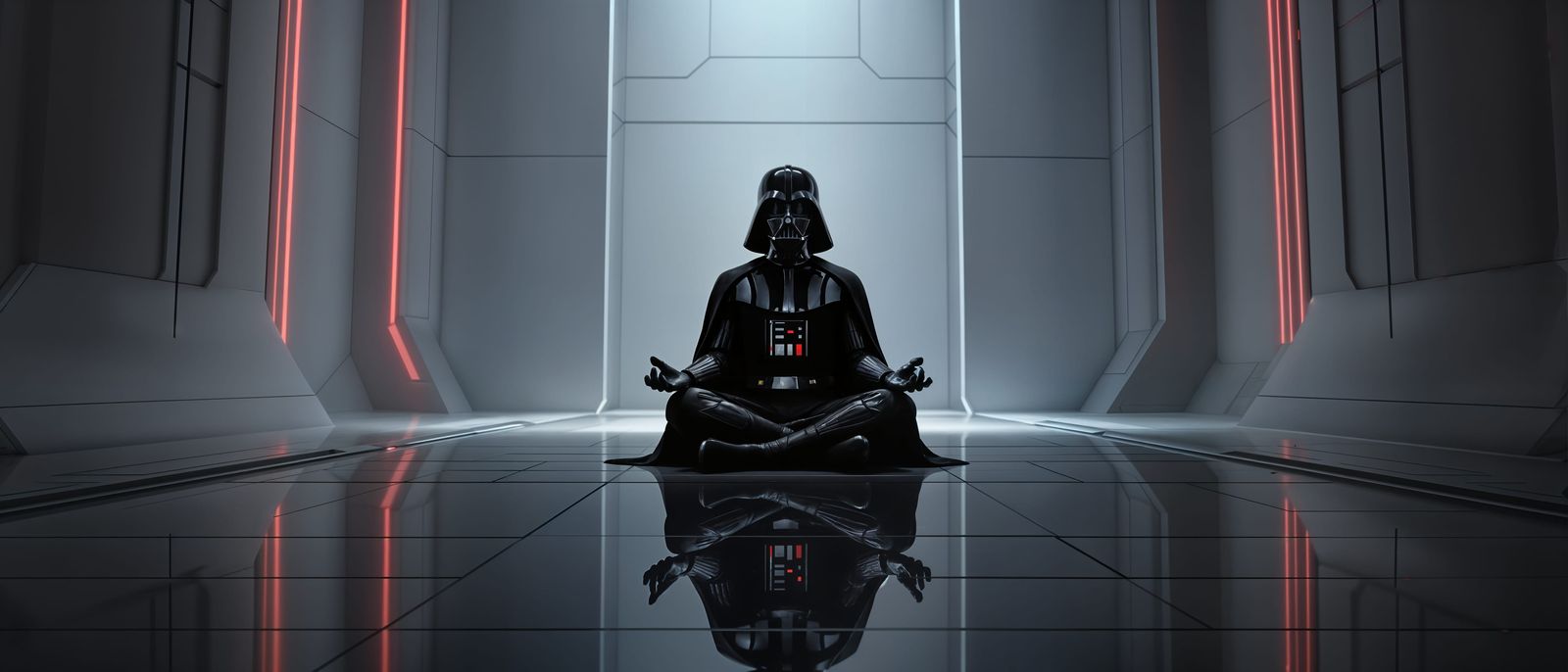 Darth Vader in Futuristic Meditation