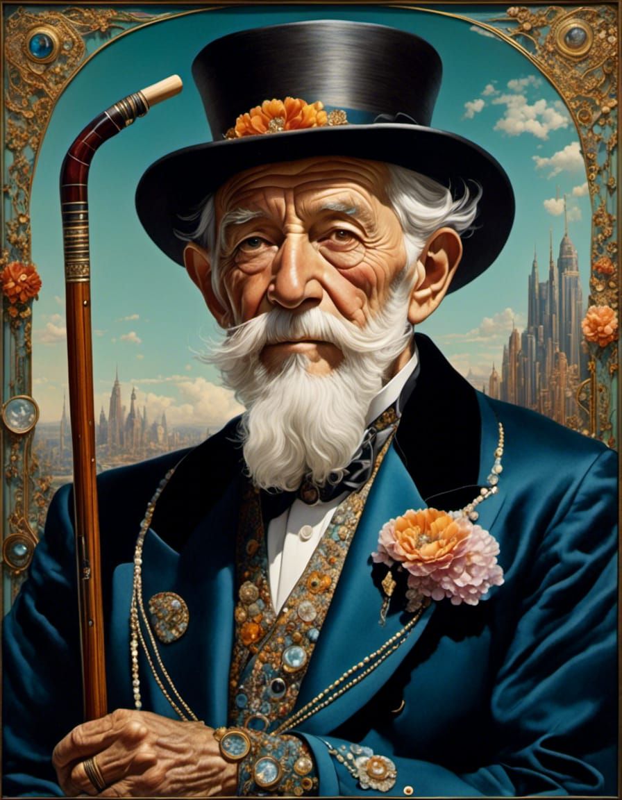 Aristocratic Man with Art Deco Details