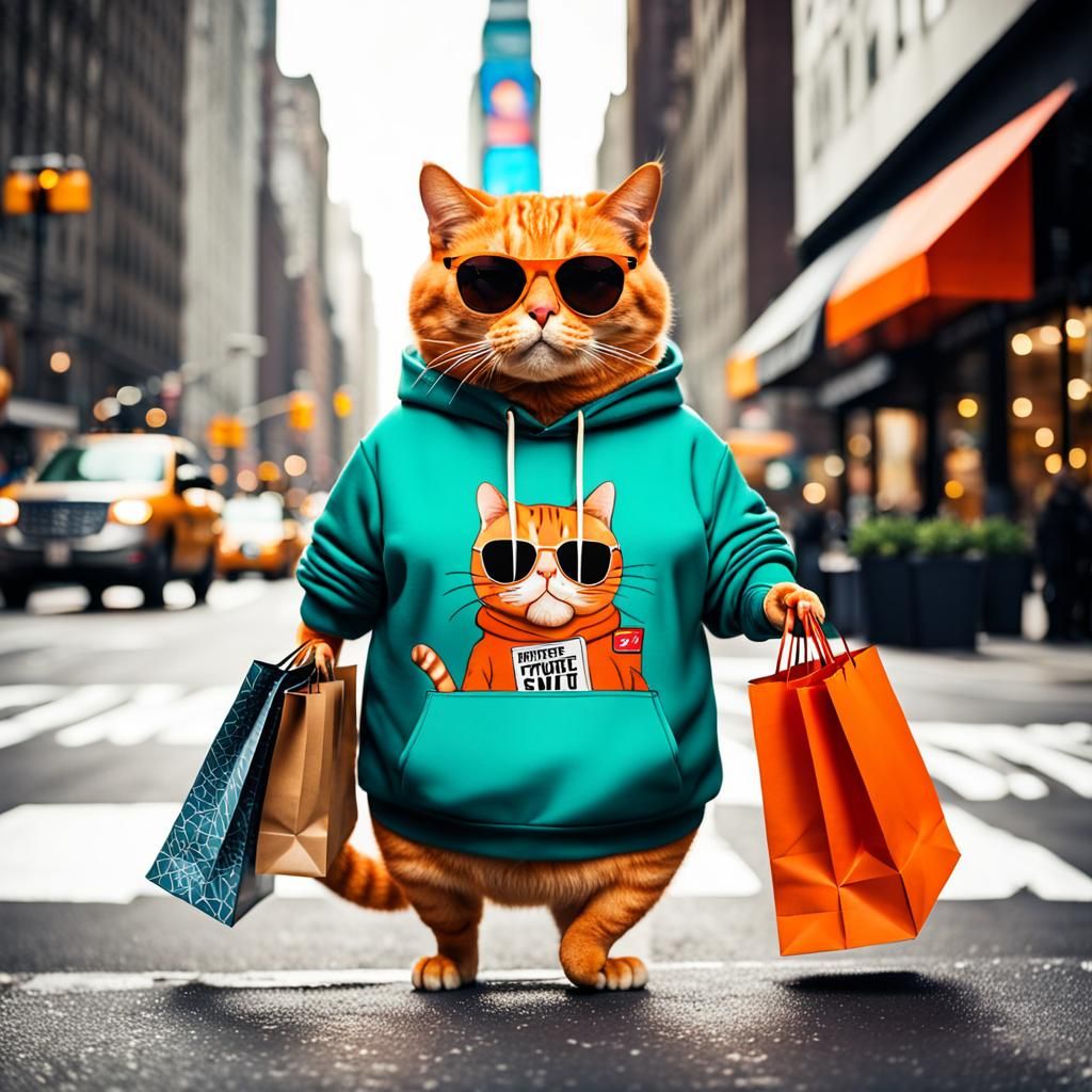 Orange Cat Tourist in New York City