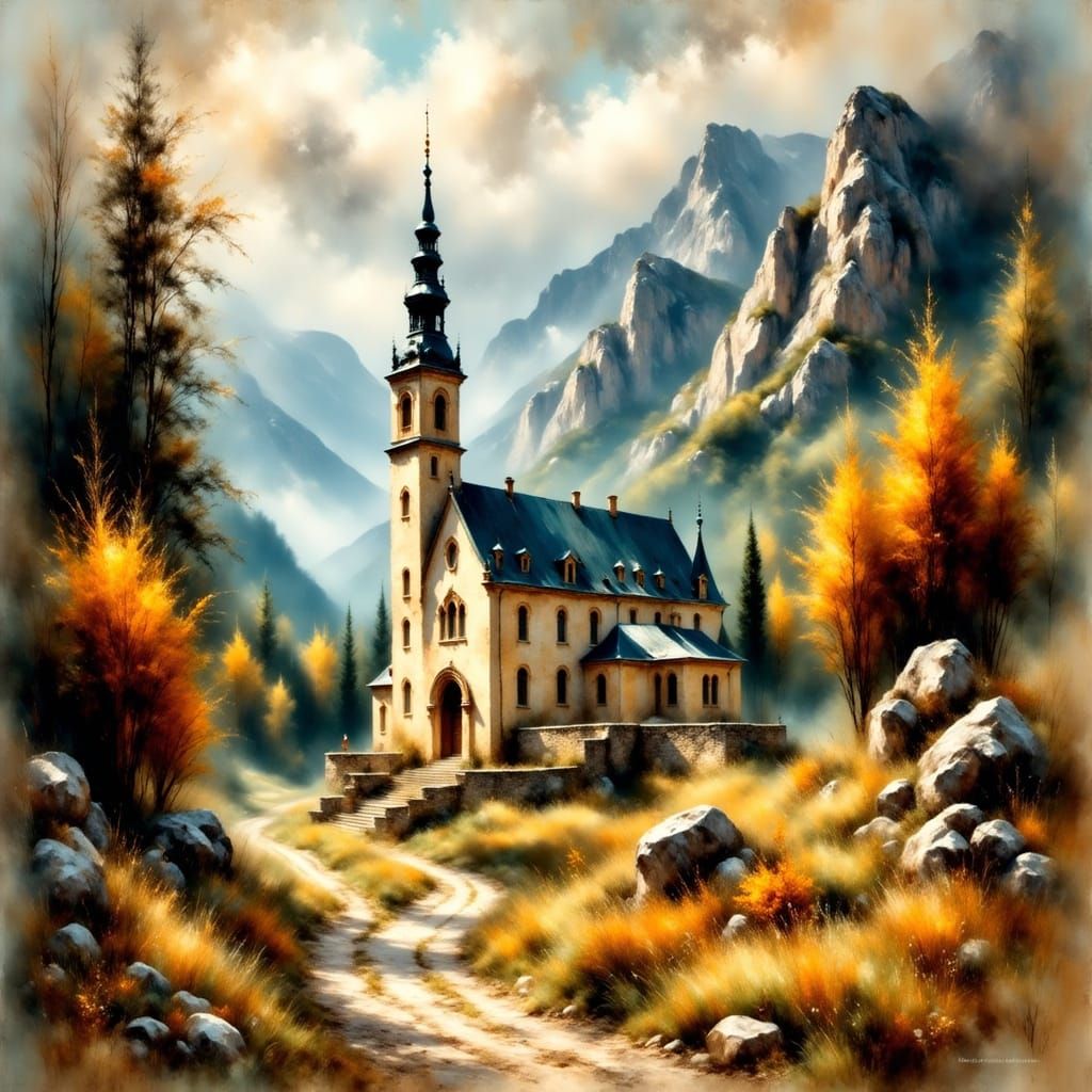 17th Century Church in Lush Mountain Pass