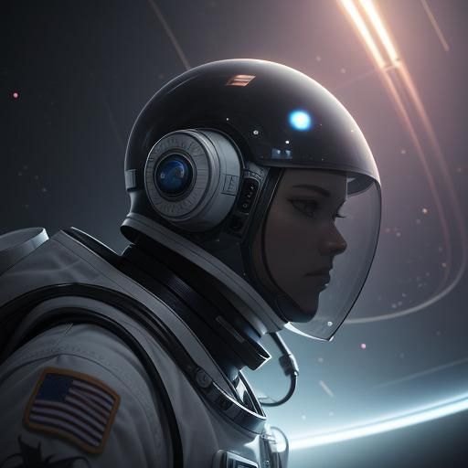 Lonely Astronaut Girl: 3D Anime Art