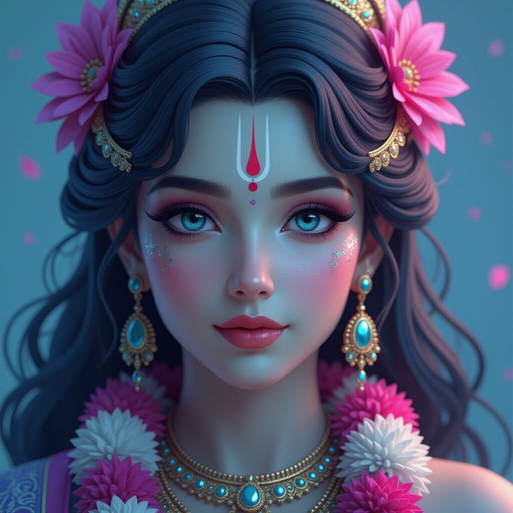 Krishna's Expressive Eyes: A Hyper-Realistic Portrait